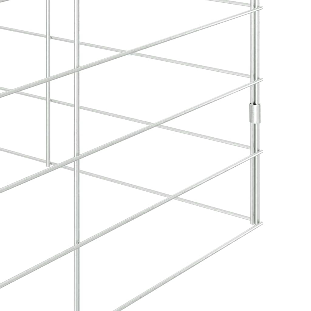 Kanin Bur Sølv 200 x 100 x 210 cm Galvaniseret stål