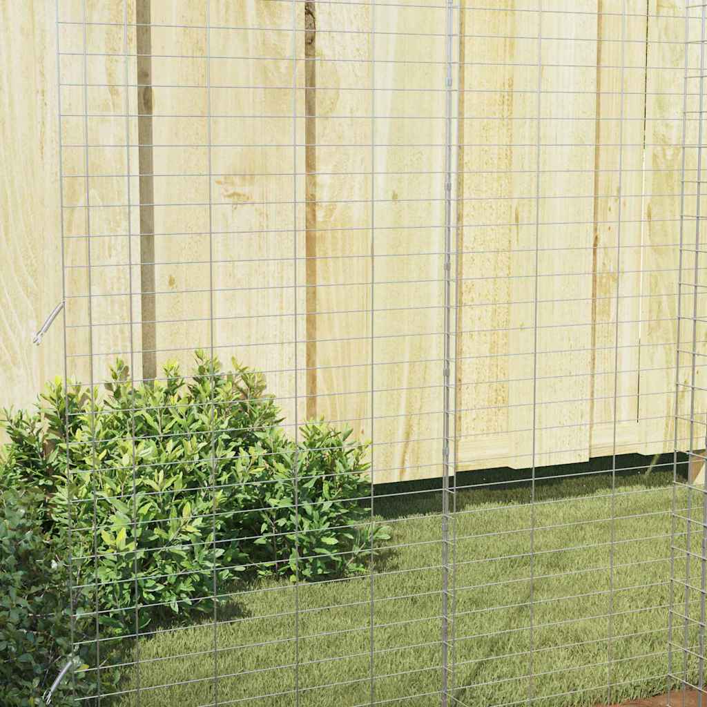 Kanin Bur Sølv 200 x 100 x 210 cm Galvaniseret stål