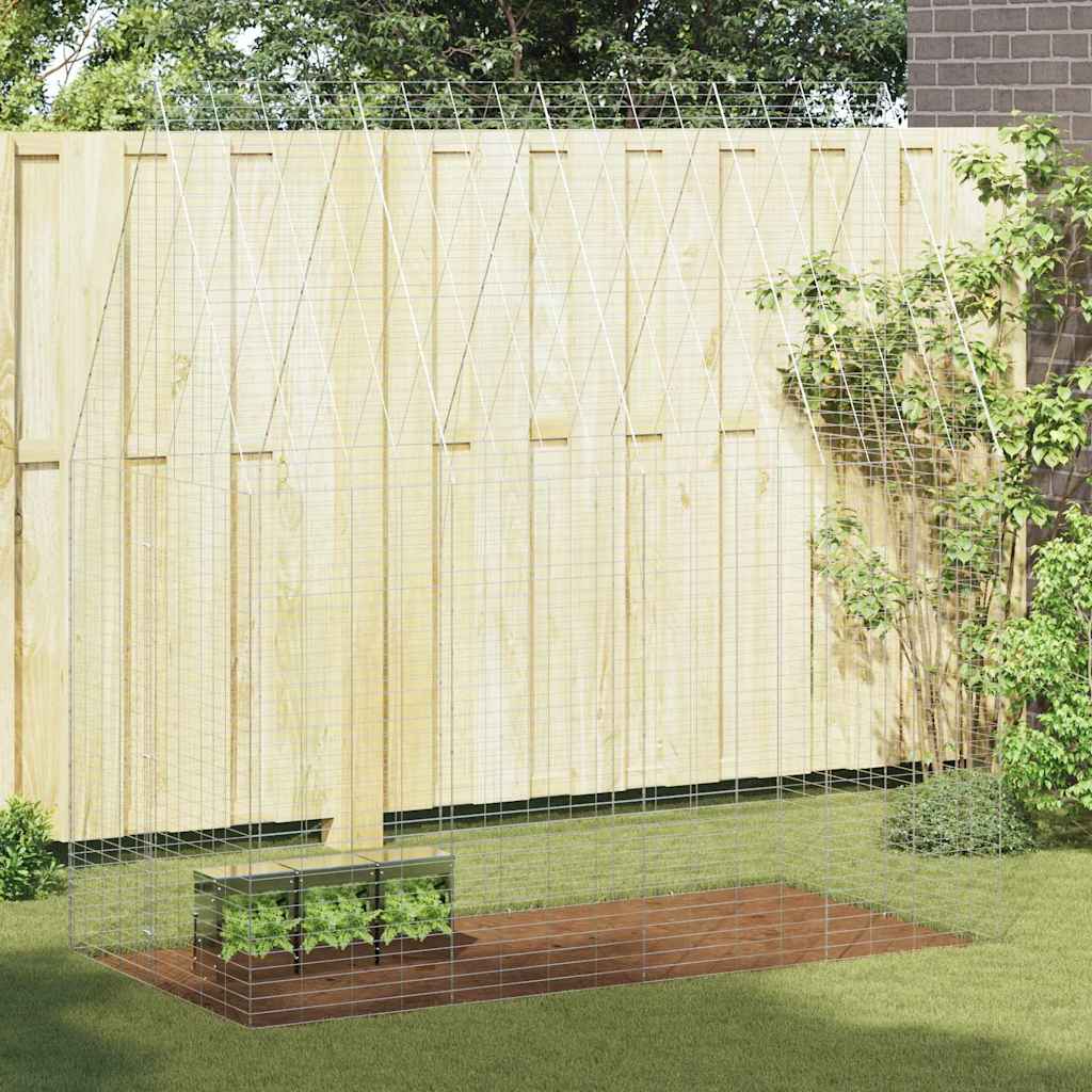 Kanin Bur Sølv 200 x 100 x 210 cm Galvaniseret stål