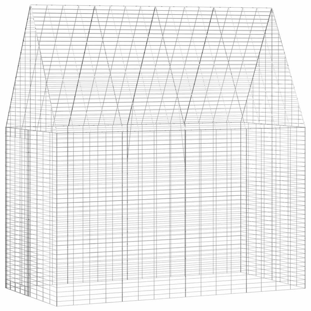 Kanin Bur Sølv 200 x 100 x 210 cm Galvaniseret stål