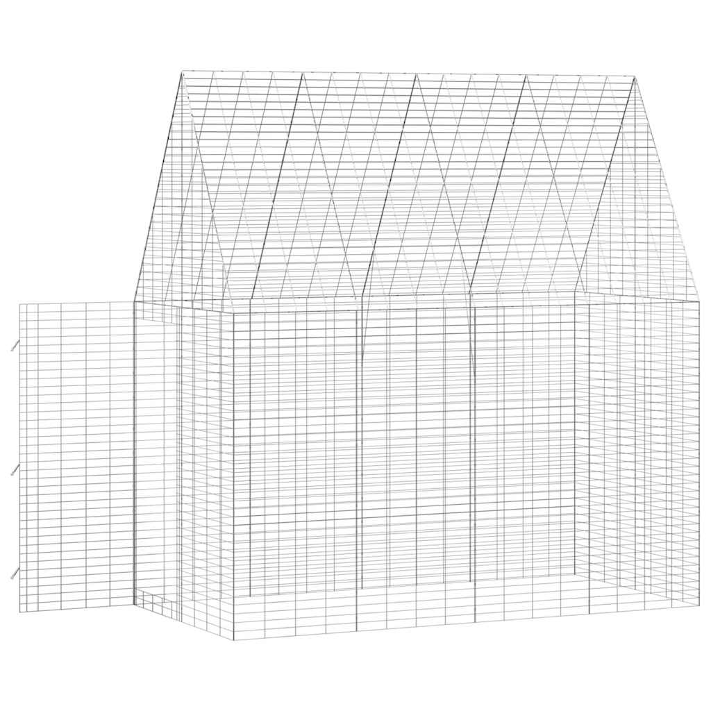 Kanin Bur Sølv 200 x 100 x 210 cm Galvaniseret stål