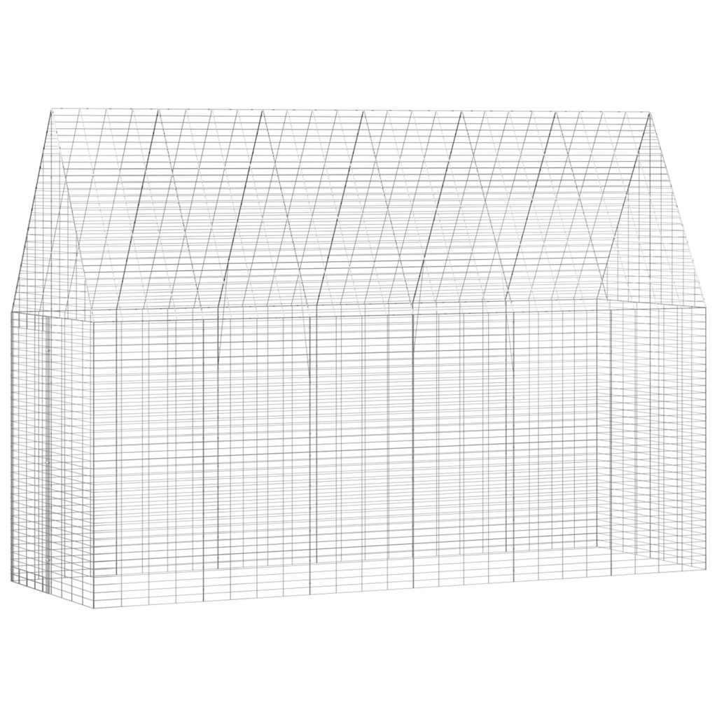 Kanin Bur Sølv 300 x 100 x 210 cm Galvaniseret stål