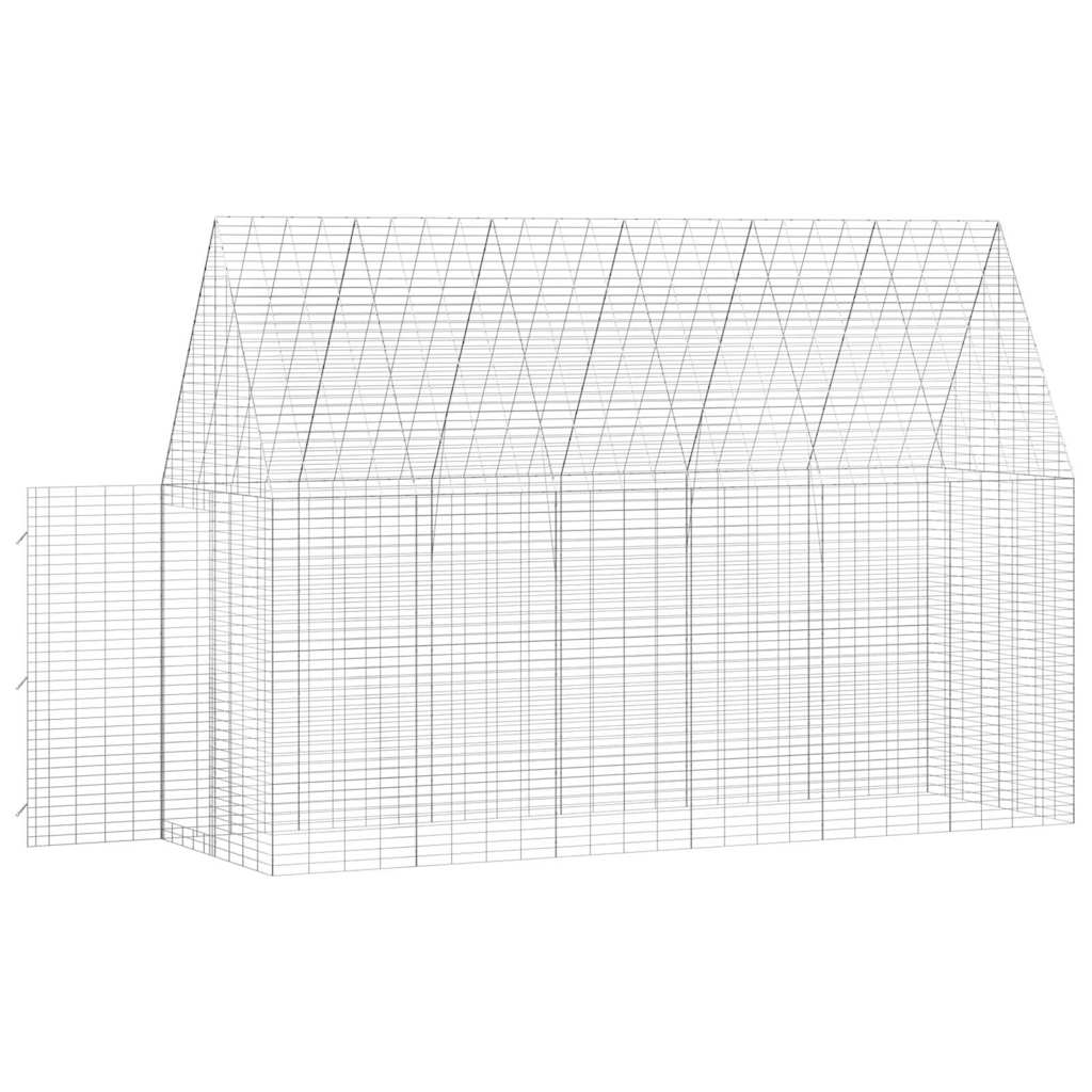 Kanin Bur Sølv 300 x 100 x 210 cm Galvaniseret stål