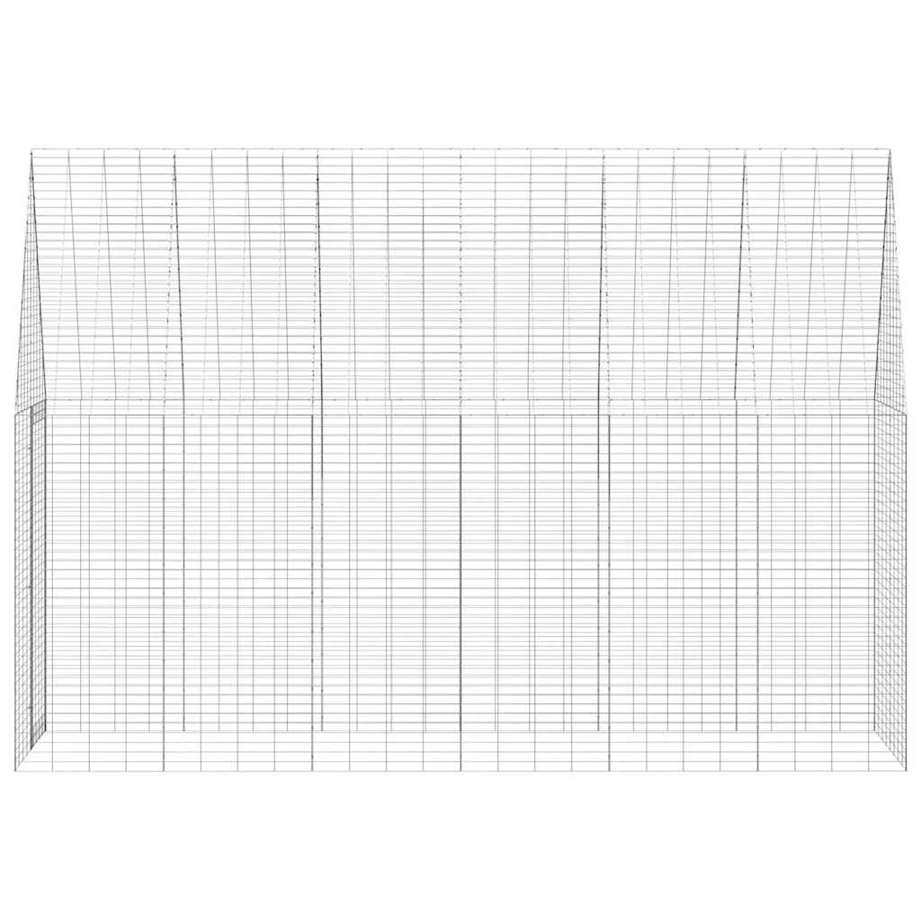 Kanin Bur Sølv 300 x 100 x 210 cm Galvaniseret stål
