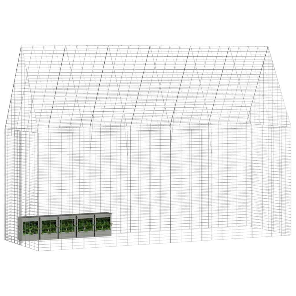Kanin Bur Sølv 300 x 100 x 210 cm Galvaniseret stål