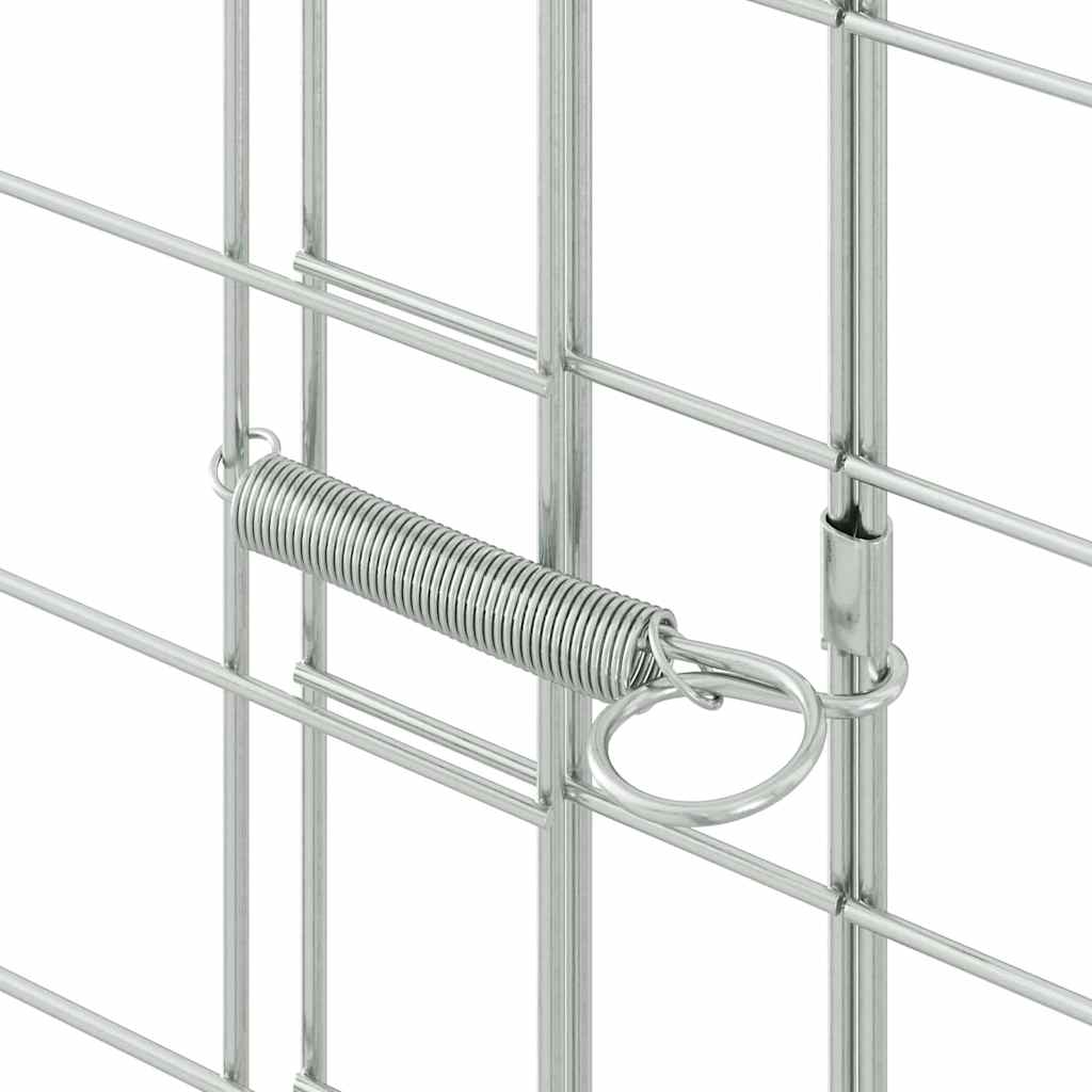 Kanin Bur Sølv 400 x 100 x 210 cm Galvaniseret stål