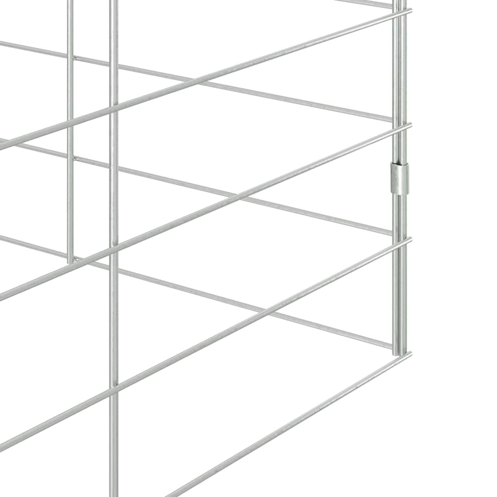 Kanin Bur Sølv 400 x 100 x 210 cm Galvaniseret stål