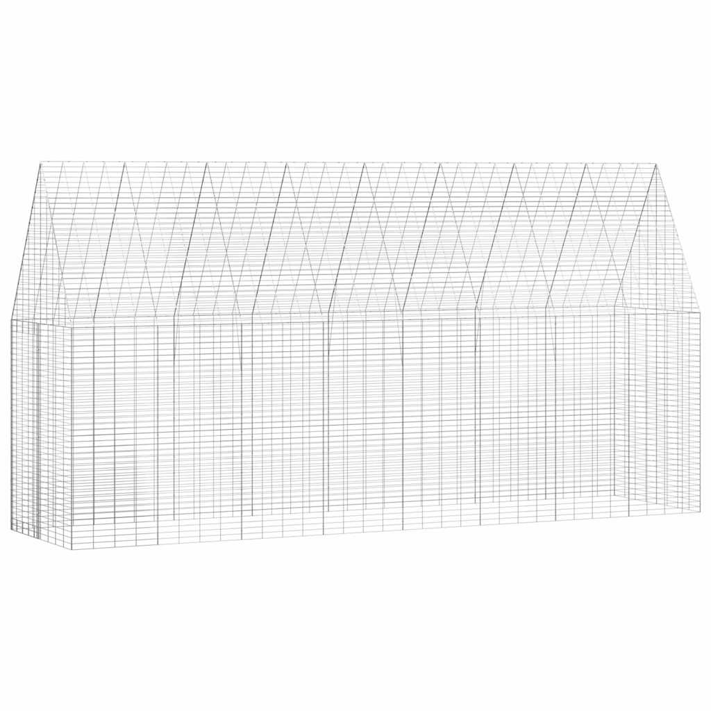 Kanin Bur Sølv 400 x 100 x 210 cm Galvaniseret stål