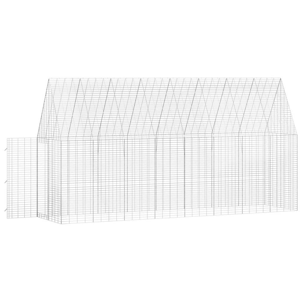 Kanin Bur Sølv 400 x 100 x 210 cm Galvaniseret stål