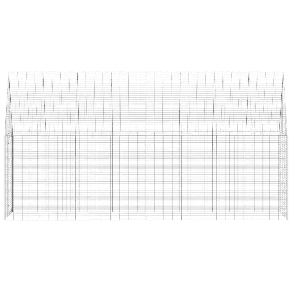 Kanin Bur Sølv 400 x 100 x 210 cm Galvaniseret stål