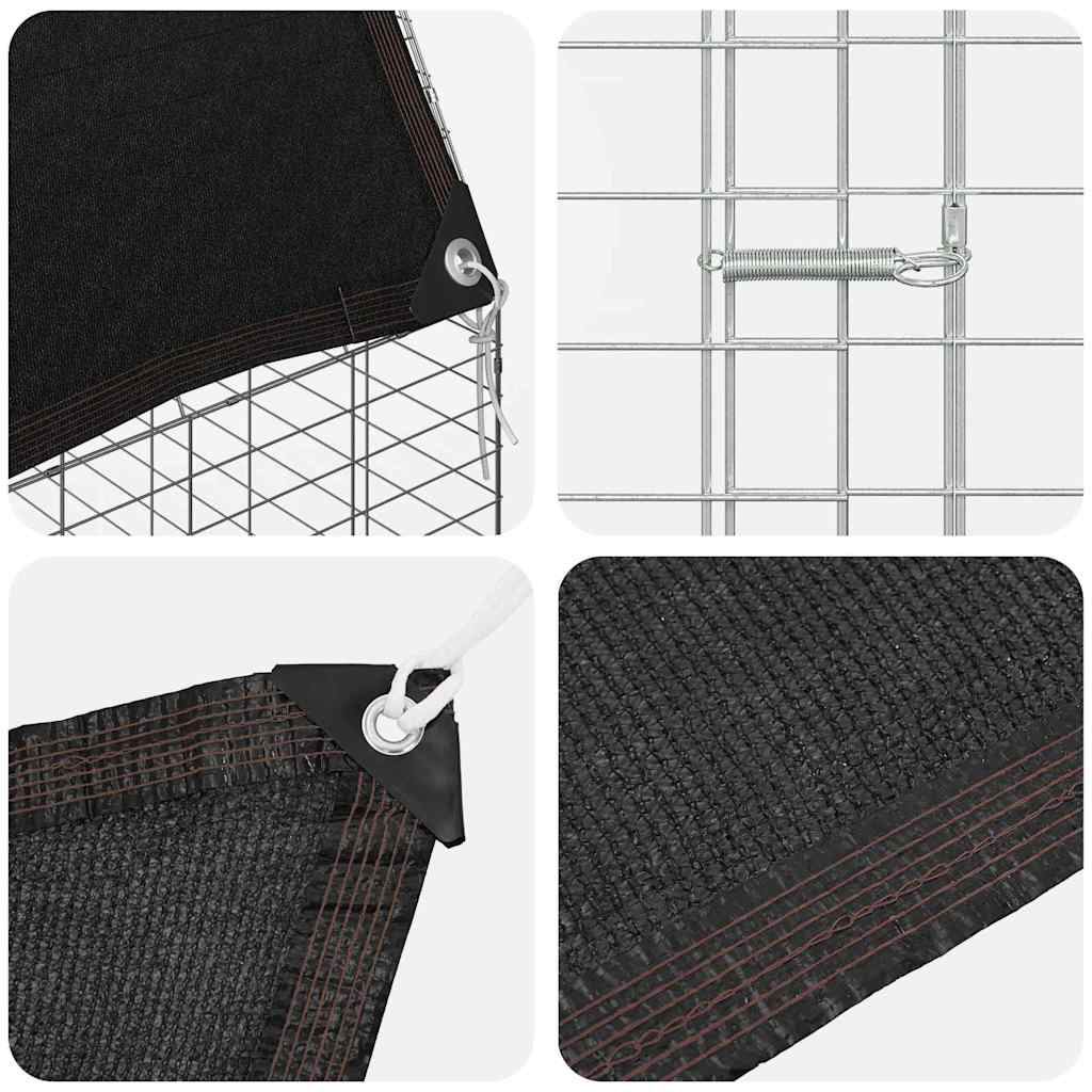 Kanin Bur Sølv 100 x 100 x 210 cm Galvaniseret stål