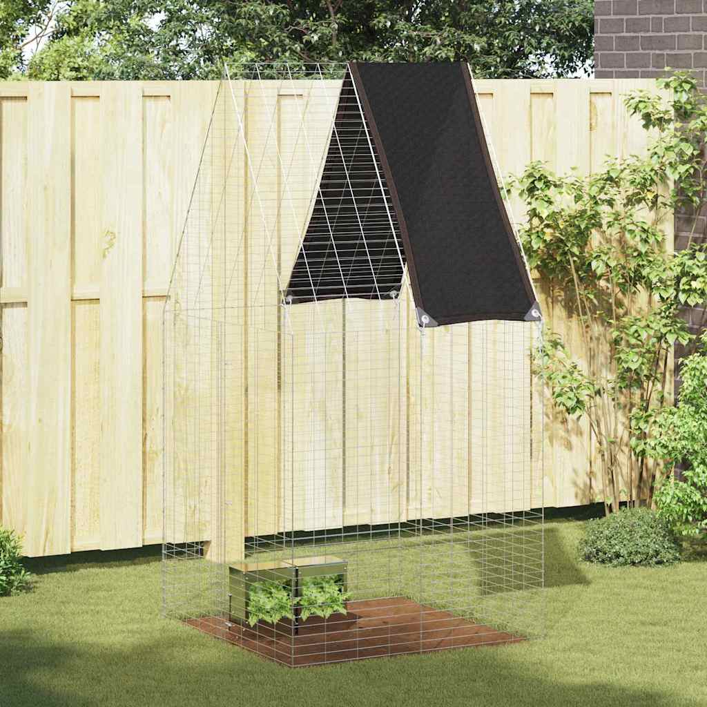 Kanin Bur Sølv 100 x 100 x 210 cm Galvaniseret stål
