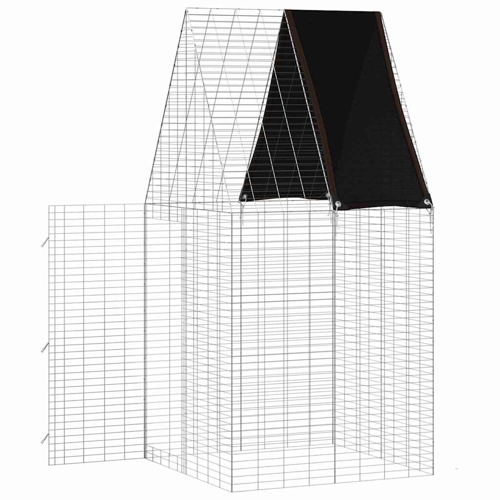 Kanin Bur Sølv 100 x 100 x 210 cm Galvaniseret stål