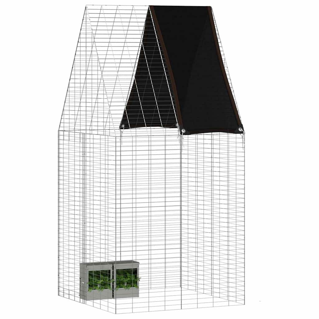 Kanin Bur Sølv 100 x 100 x 210 cm Galvaniseret stål