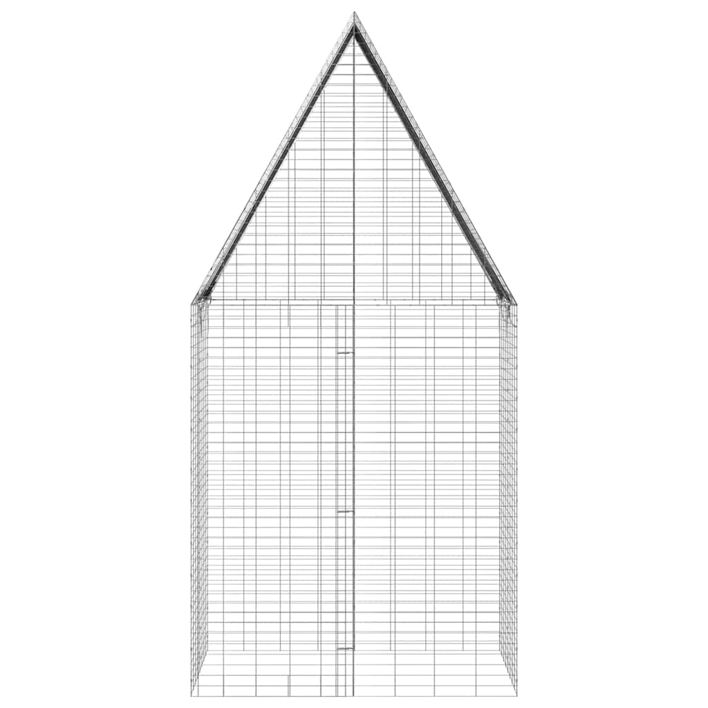Kanin Bur Sølv 100 x 100 x 210 cm Galvaniseret stål