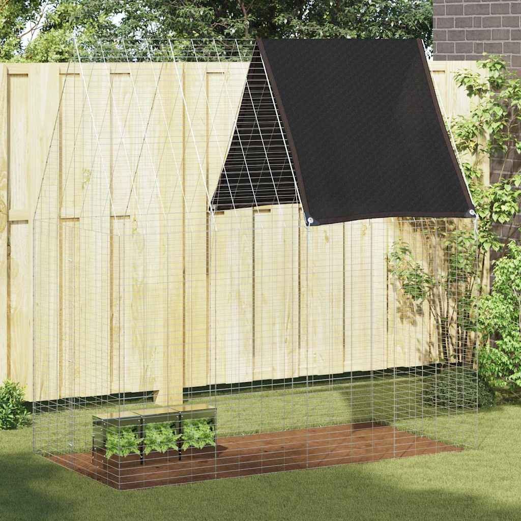 Kanin Bur Sølv 200 x 100 x 210 cm Galvaniseret stål