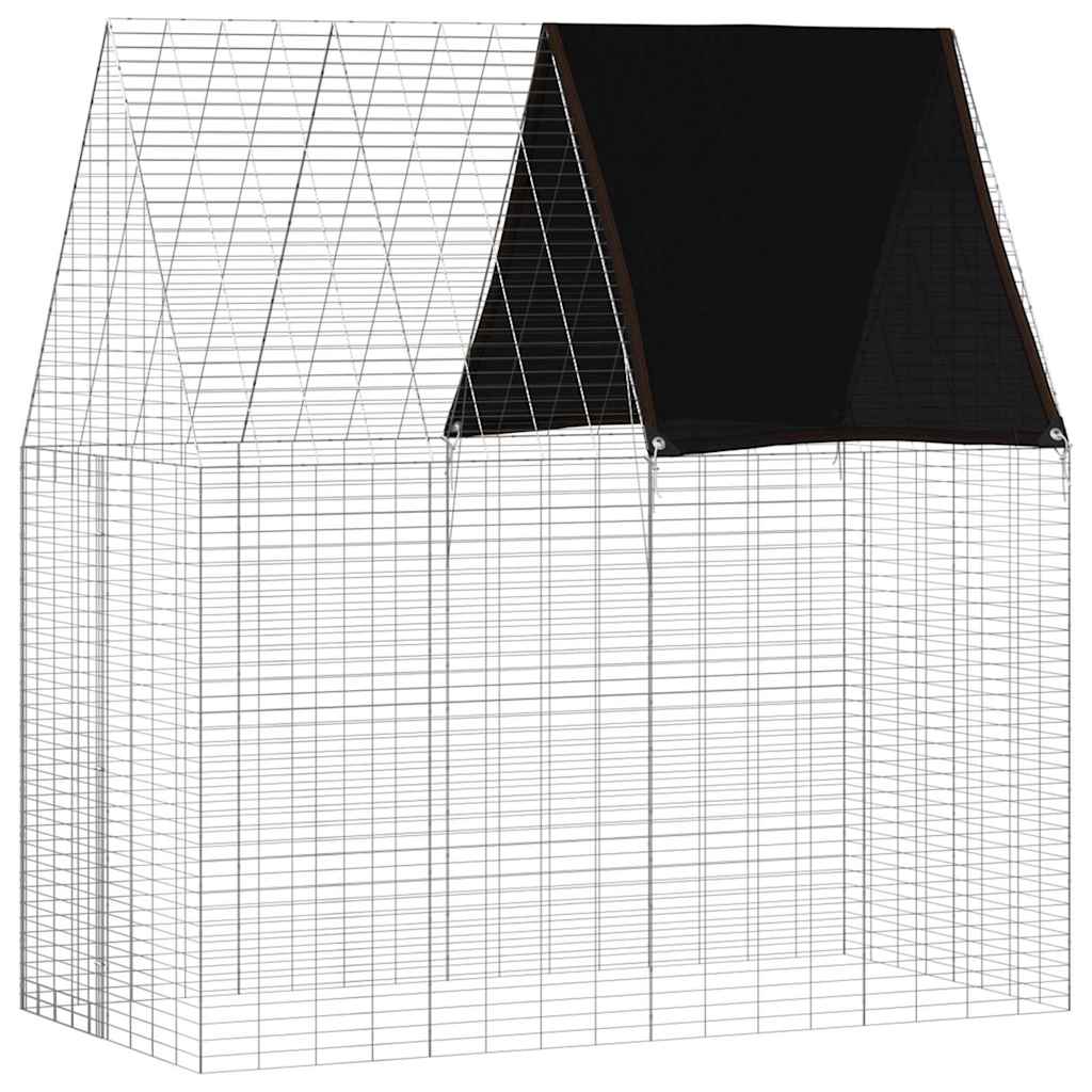 Kanin Bur Sølv 200 x 100 x 210 cm Galvaniseret stål