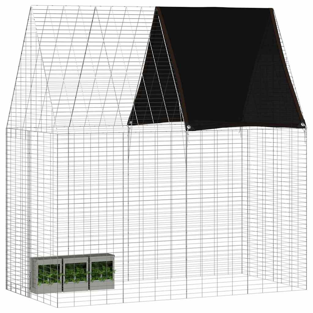 Kanin Bur Sølv 200 x 100 x 210 cm Galvaniseret stål