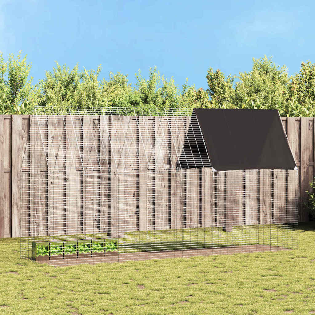 Kanin Bur Sølv 400 x 100 x 210 cm Galvaniseret stål
