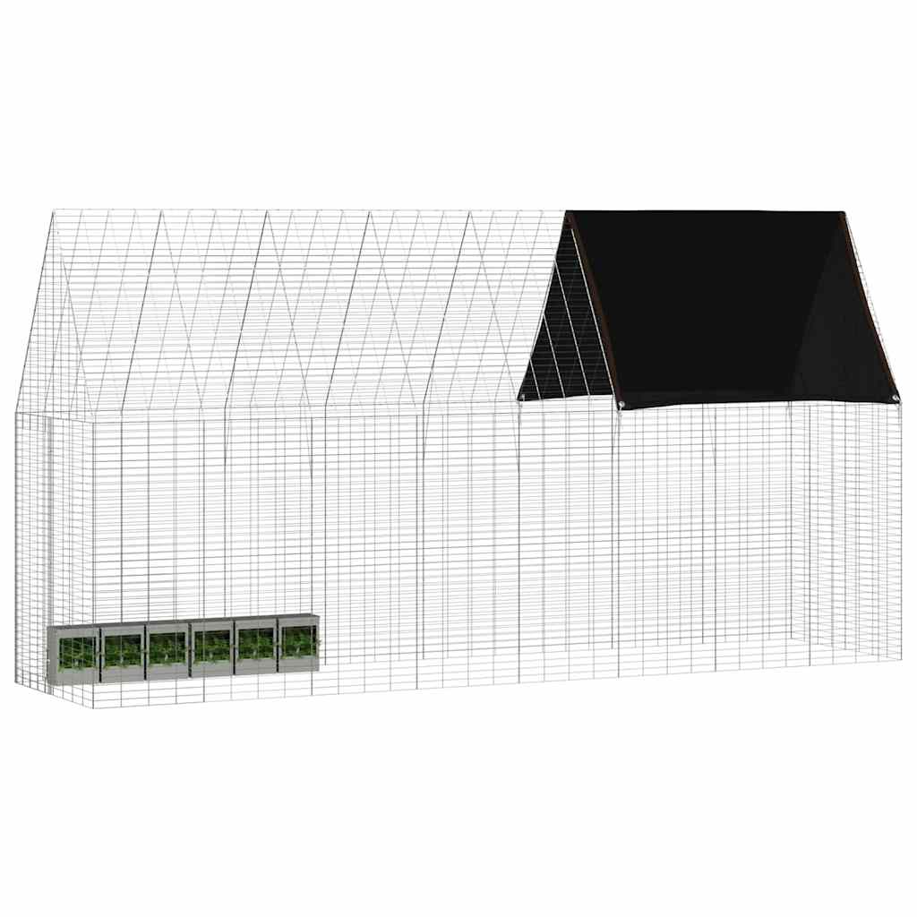 Kanin Bur Sølv 400 x 100 x 210 cm Galvaniseret stål