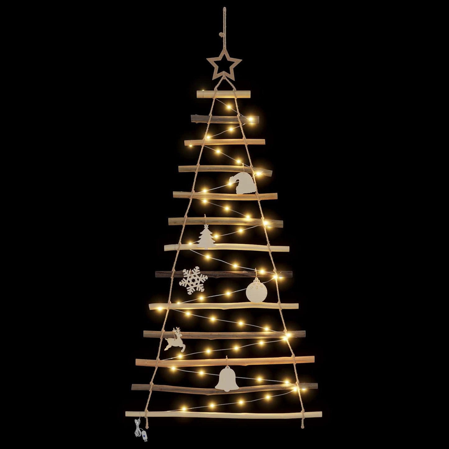 Juletræ Naturfarvet 120 cm Massiv Asketræ