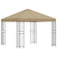 Pavillon 3 x 3 m Beige Polyester og Stål 190 gsm