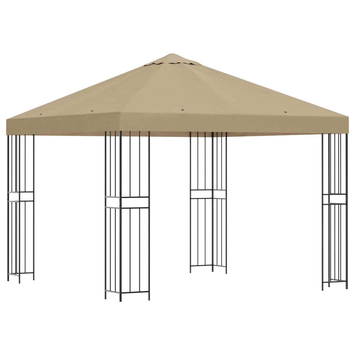 Pavillon 3 x 3 m Beige Polyester og Stål 190 gsm