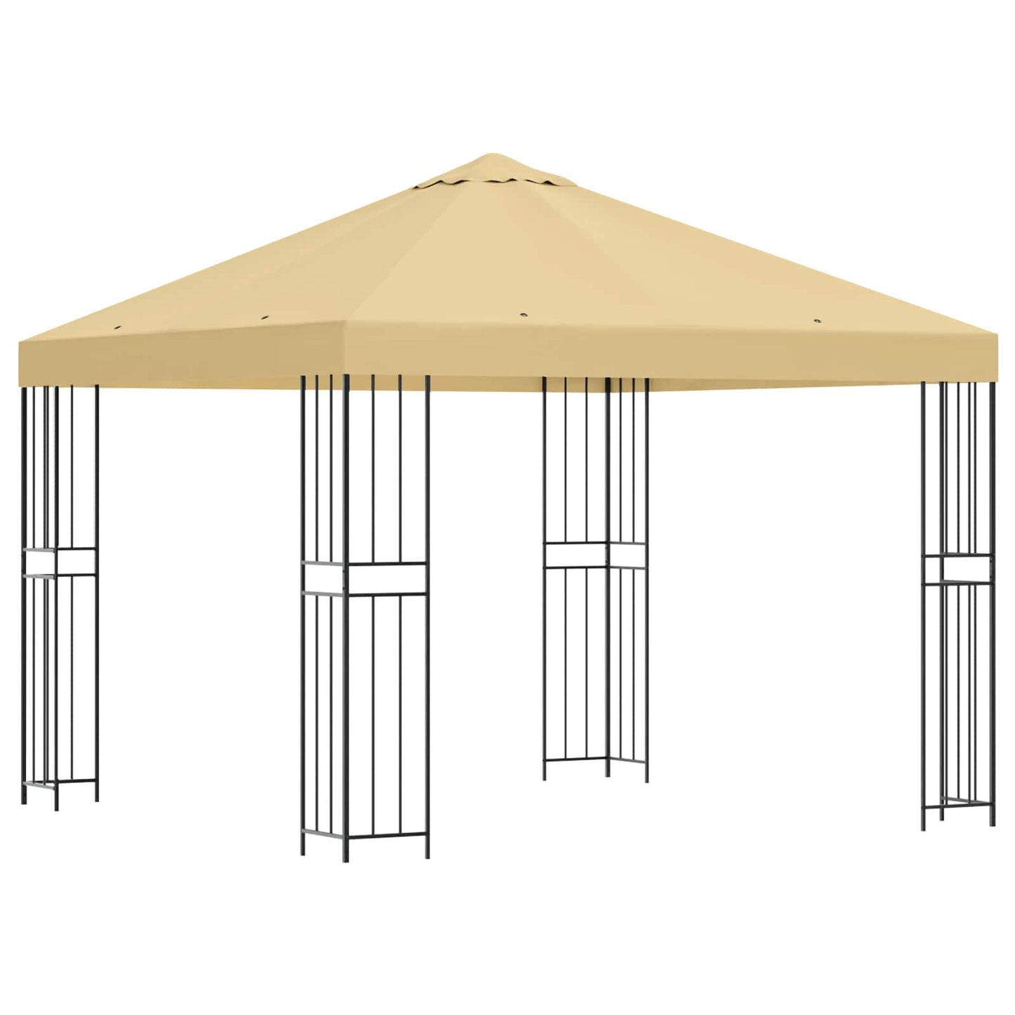 Pavillon 3 x 3 m Cremefarvet Polyester og Stål 190 gsm