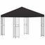 Pavillon 3 x 3 m Antracit Polyester og Stål 190 gsm