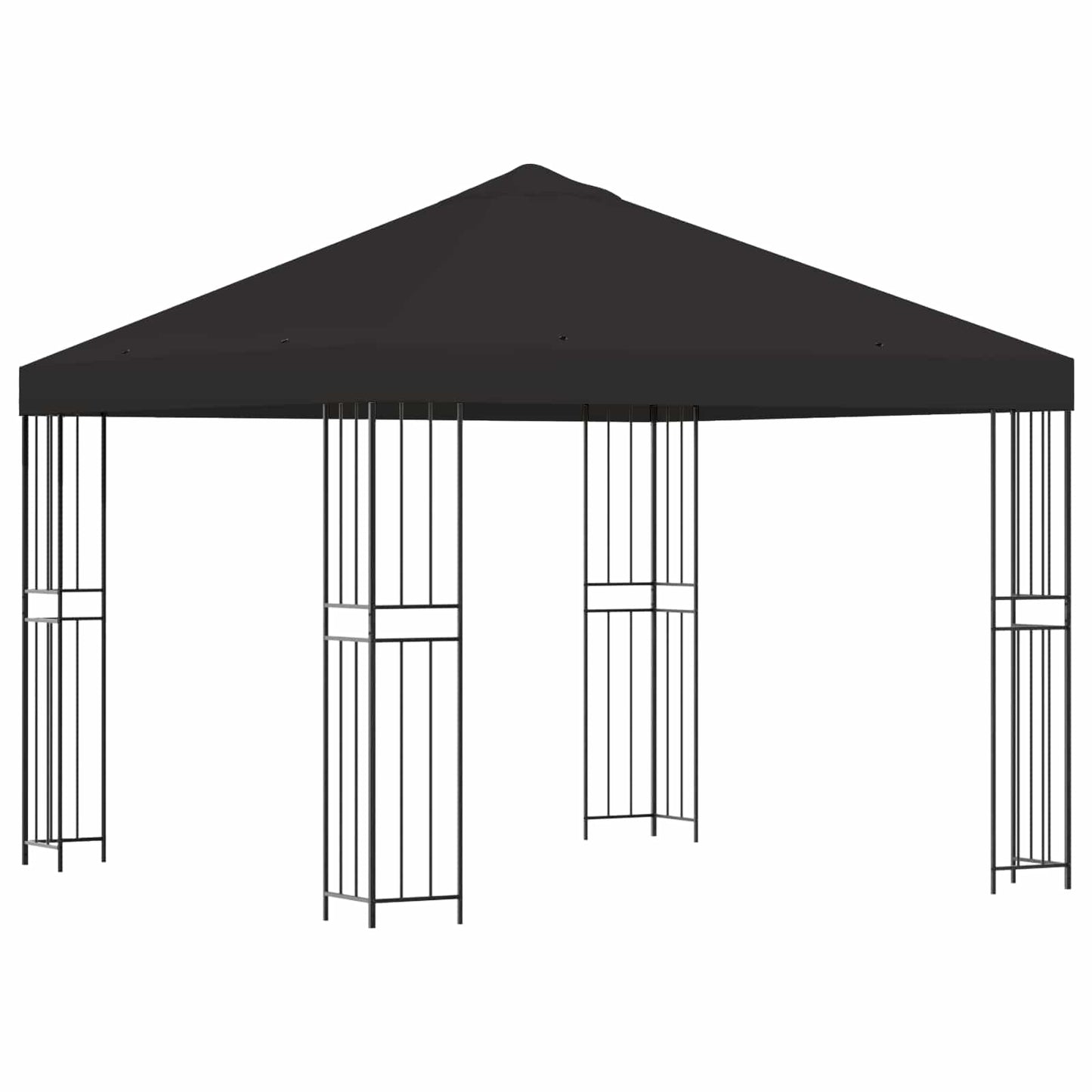 Pavillon 3 x 3 m Antracit Polyester og Stål 190 gsm
