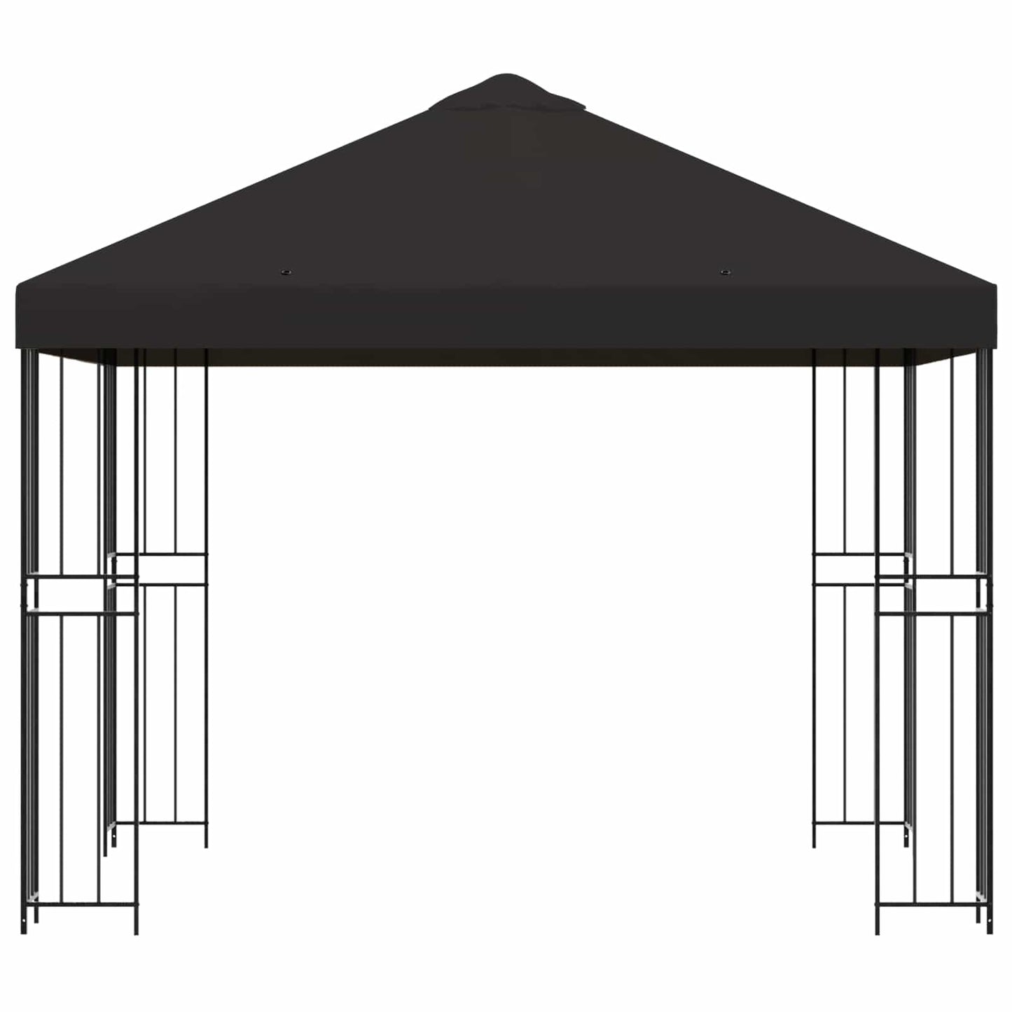 Pavillon 3 x 3 m Antracit Polyester og Stål 190 gsm
