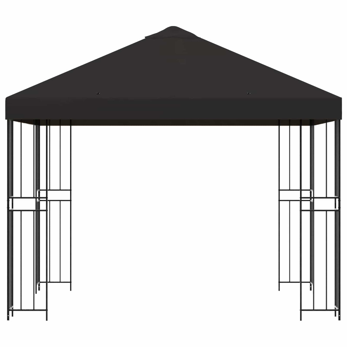 Pavillon 3 x 3 m Antracit Polyester og Stål 190 gsm
