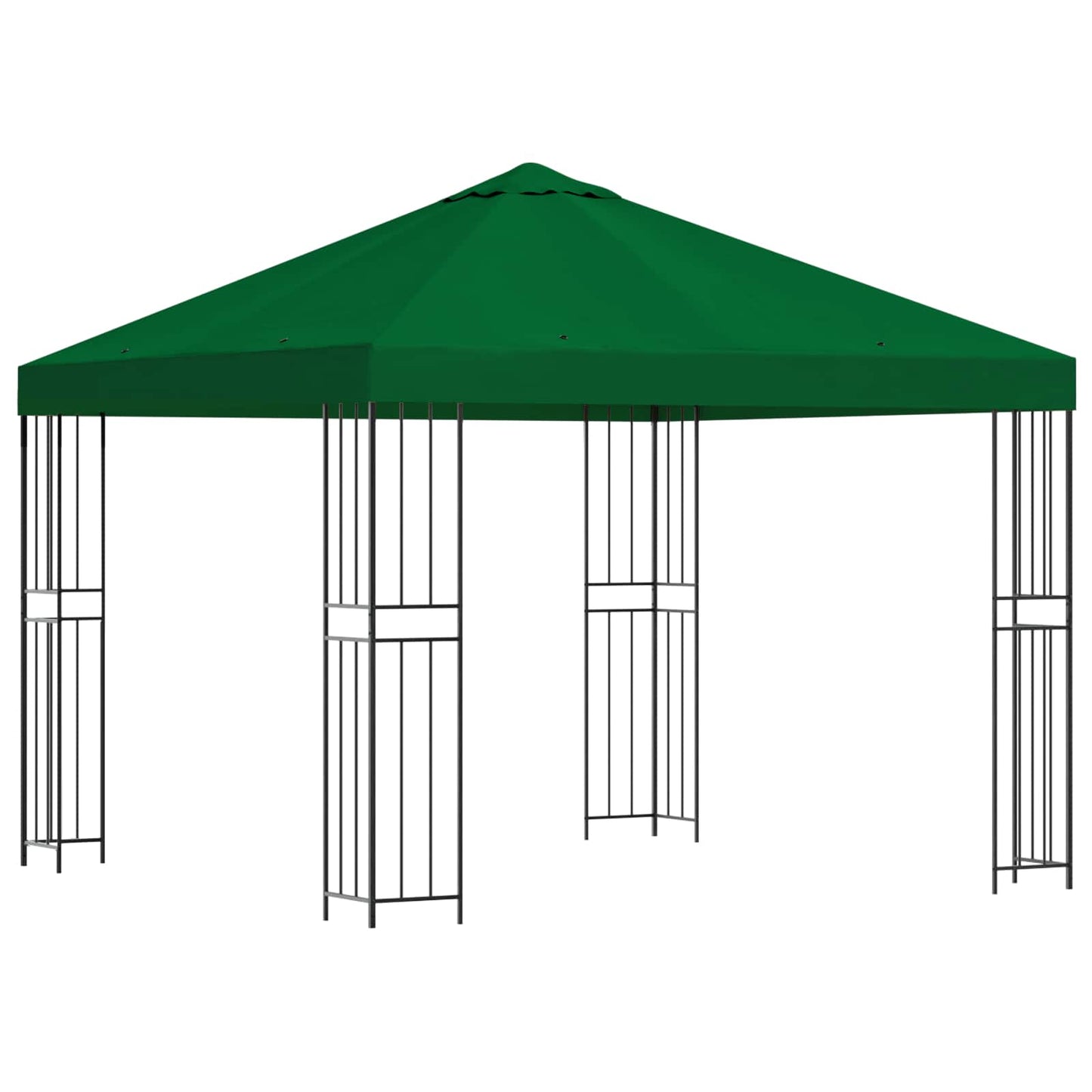 Pavillon 3 x 3 m Grøn Polyester og Stål 190 gsm