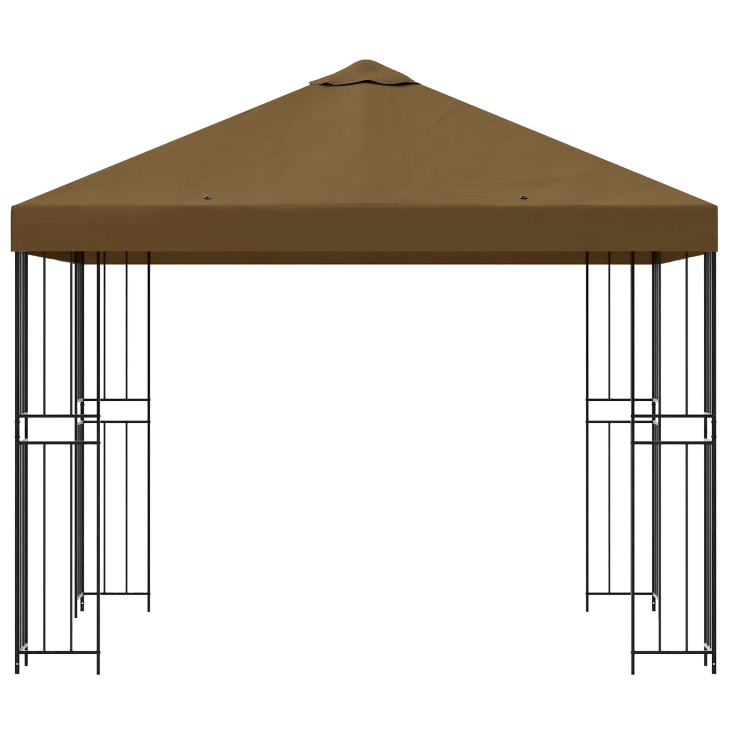 Pavillon 3 x 3 m Gråbrun Polyester og Stål 190 gsm