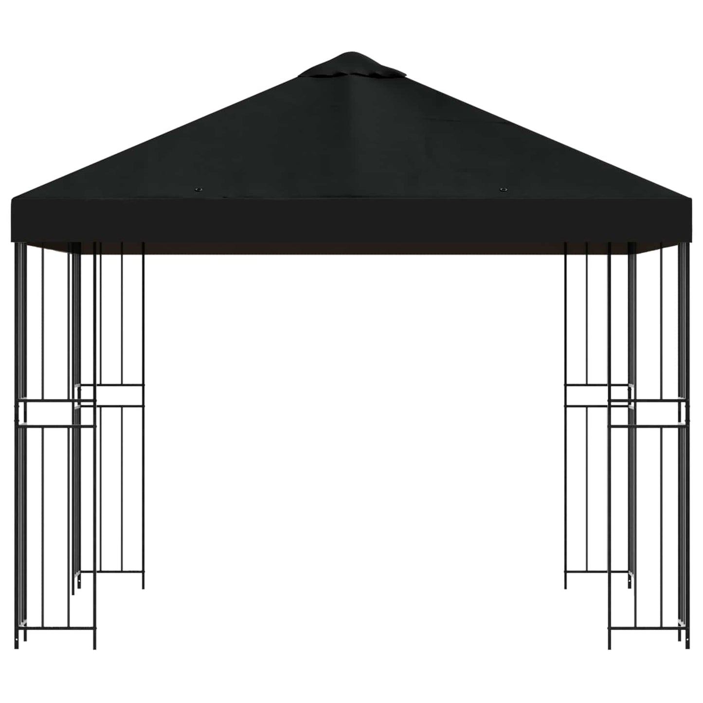 Pavillon 3 x 3 m Sort Polyester og Stål 190 gsm