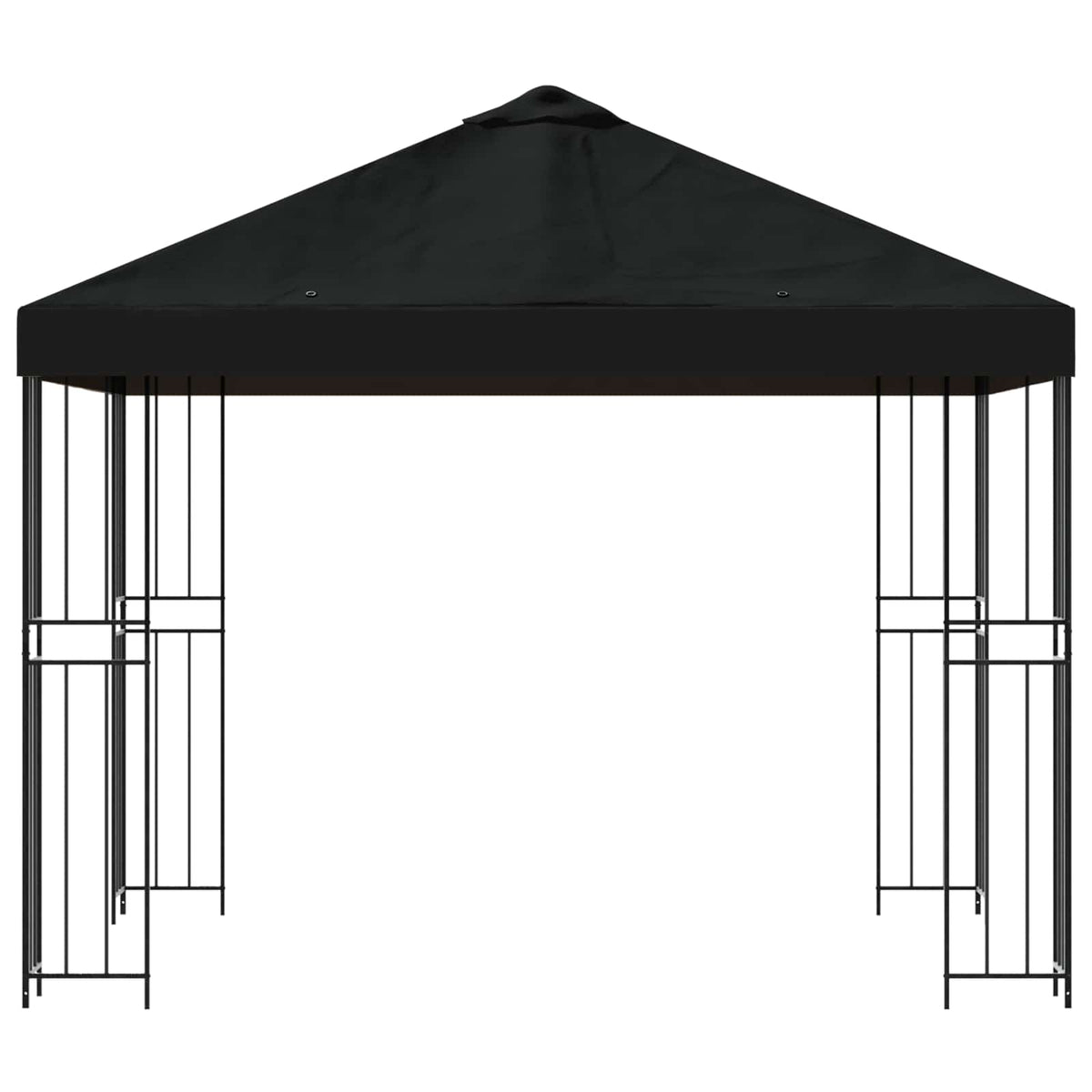 Pavillon 3 x 3 m Sort Polyester og Stål 190 gsm