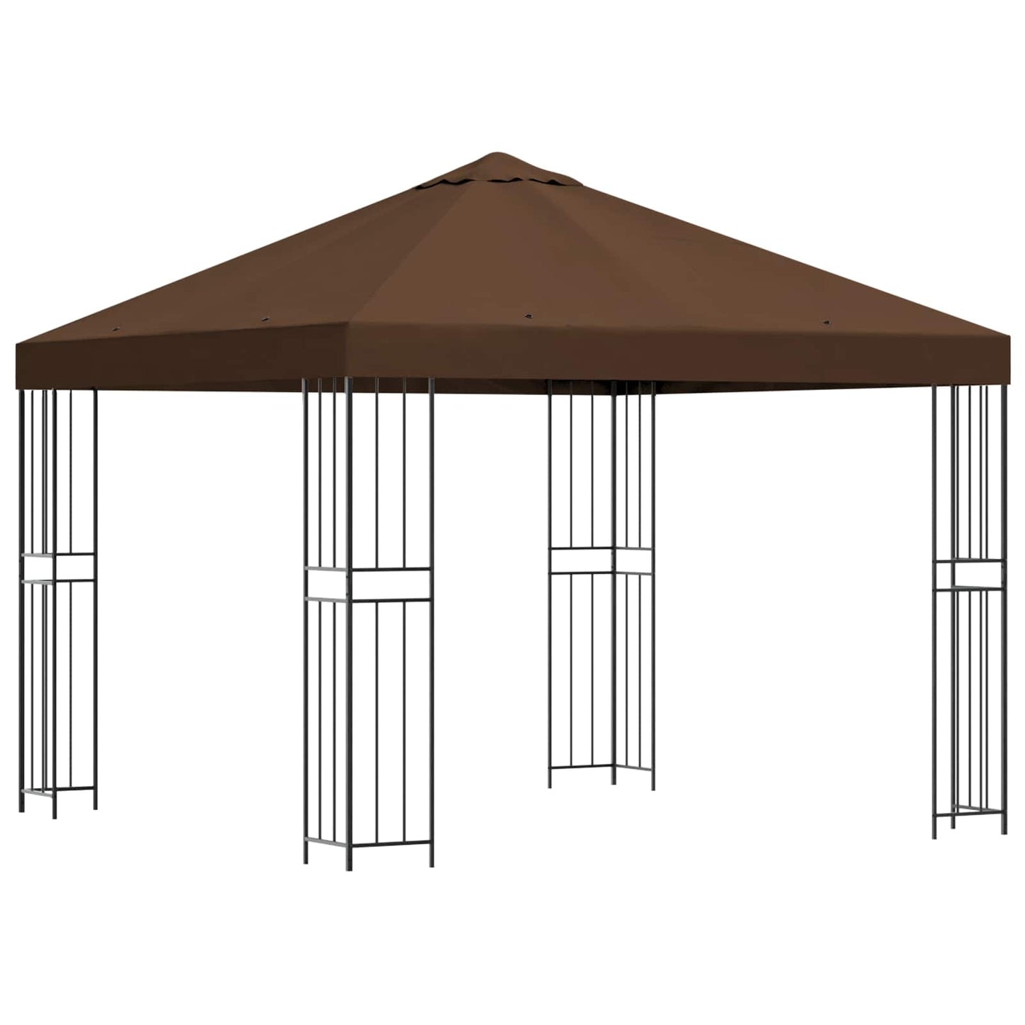 Pavillon 3 x 3 m Brun Polyester og Stål 190 gsm