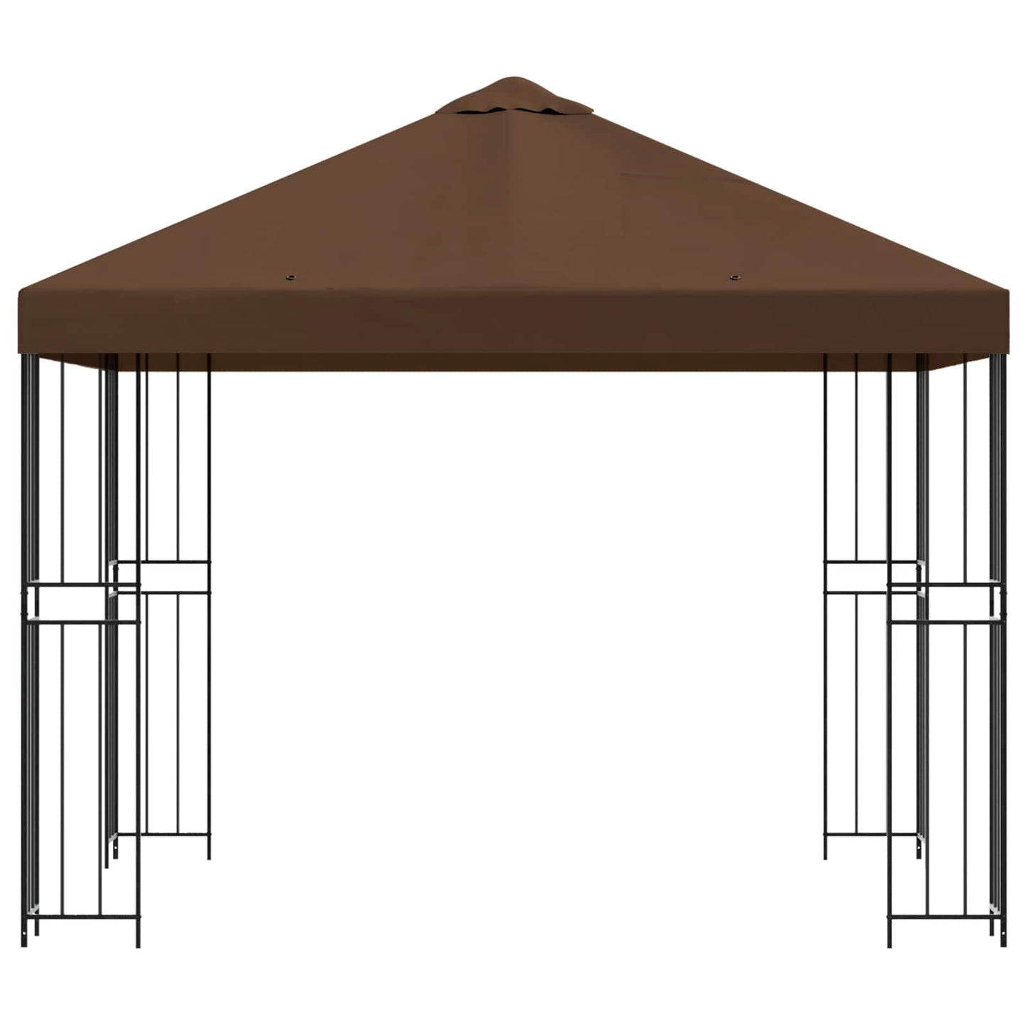 Pavillon 3 x 3 m Brun Polyester og Stål 190 gsm