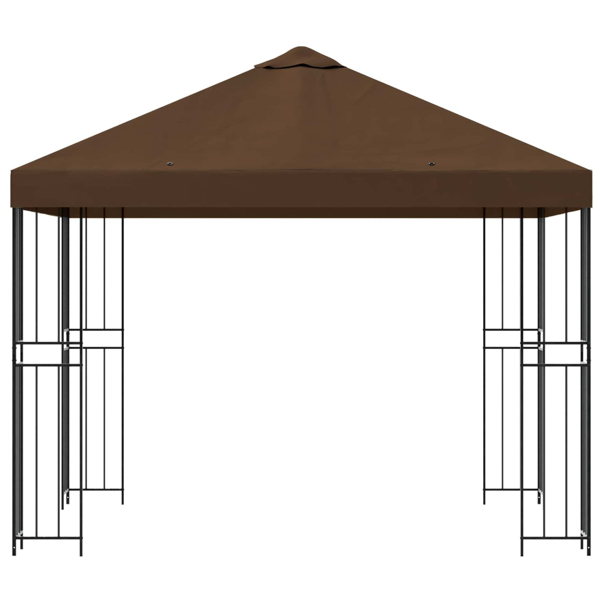 Pavillon 3 x 3 m Brun Polyester og Stål 190 gsm
