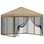 Havelæger med sidevægge 3 x 3 m Beige Polyester og Stål 190 gsm