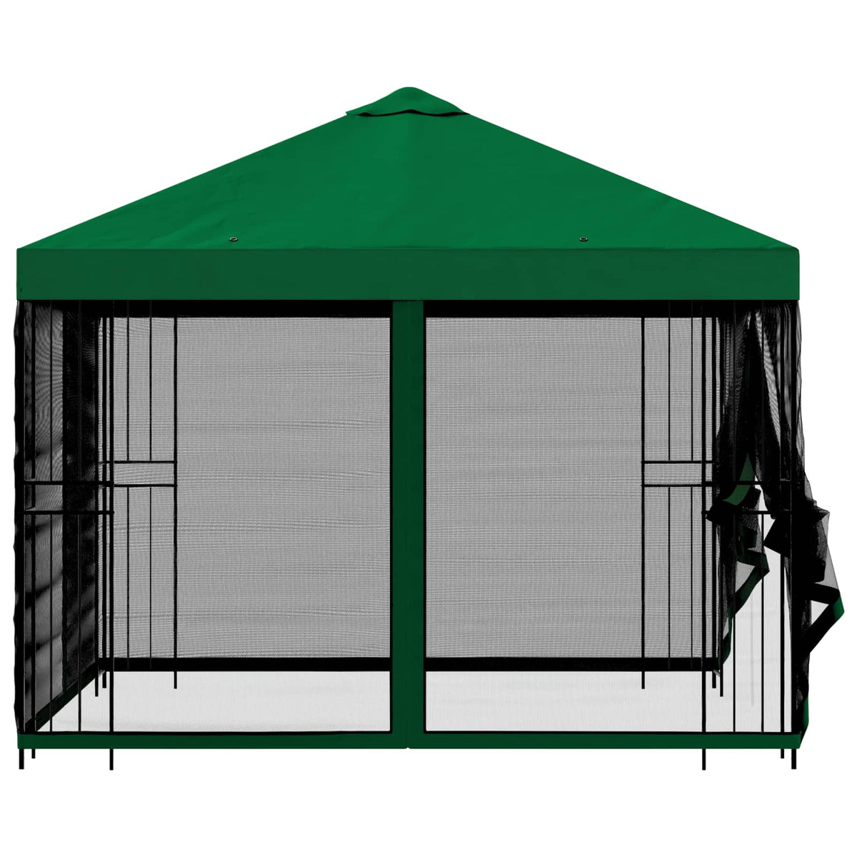 Havelæger med sidevægge 3 x 3 m Grøn Polyester og Stål 190 gsm
