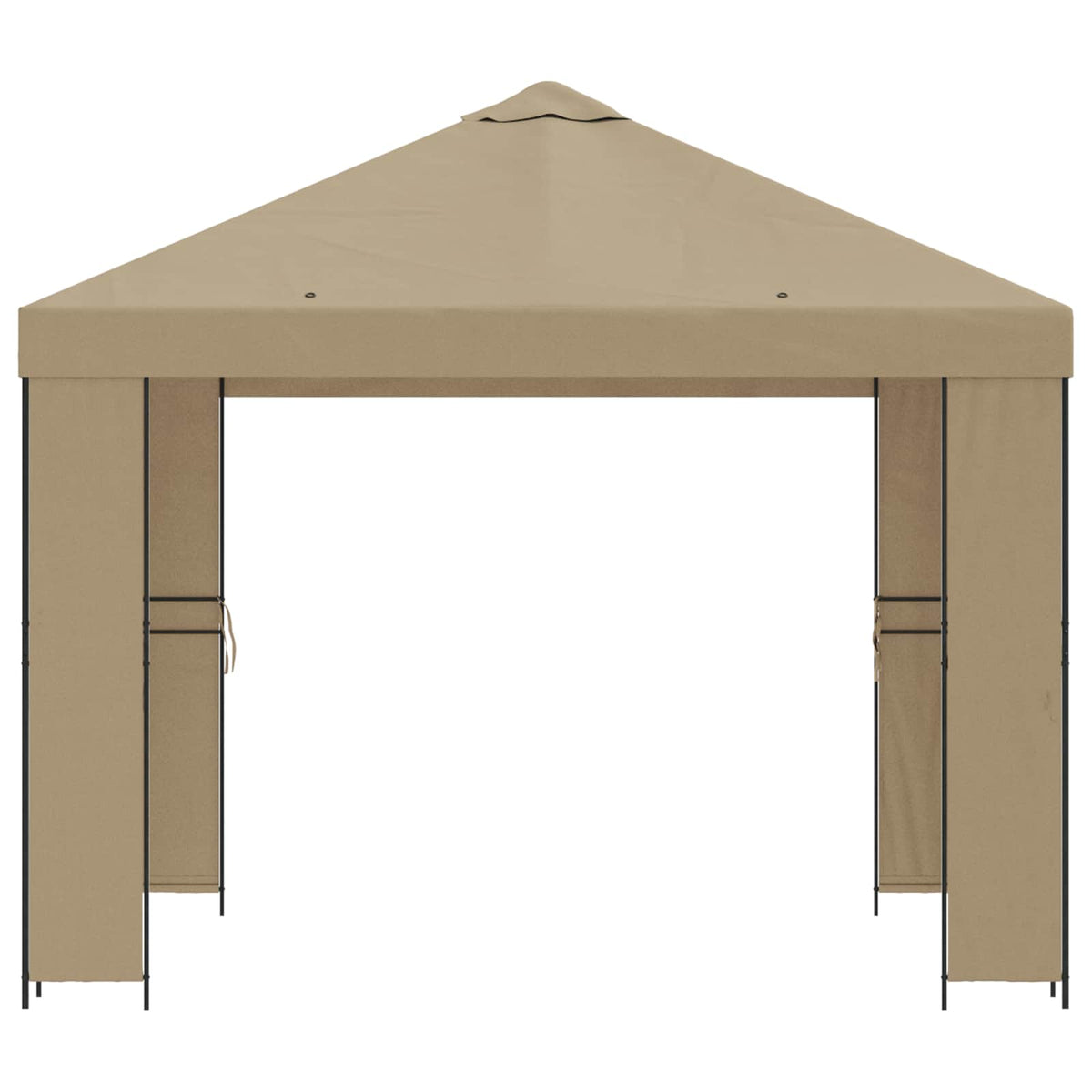 Pavillon 3 x 3 m Beige Polyester og Stål 190 gsm