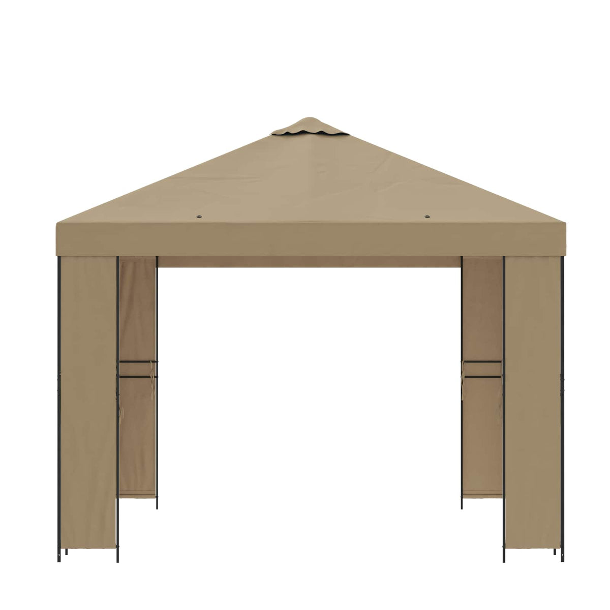 Pavillon 3 x 3 m Beige Polyester og Stål 190 gsm