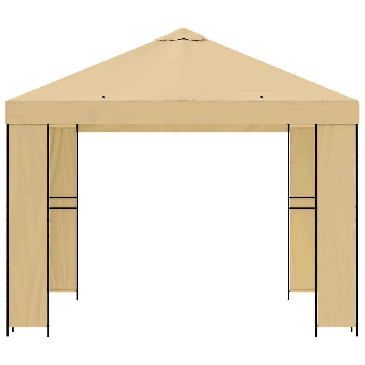 Pavillon 3 x 3 m Cremefarvet Polyester og Stål 190 gsm