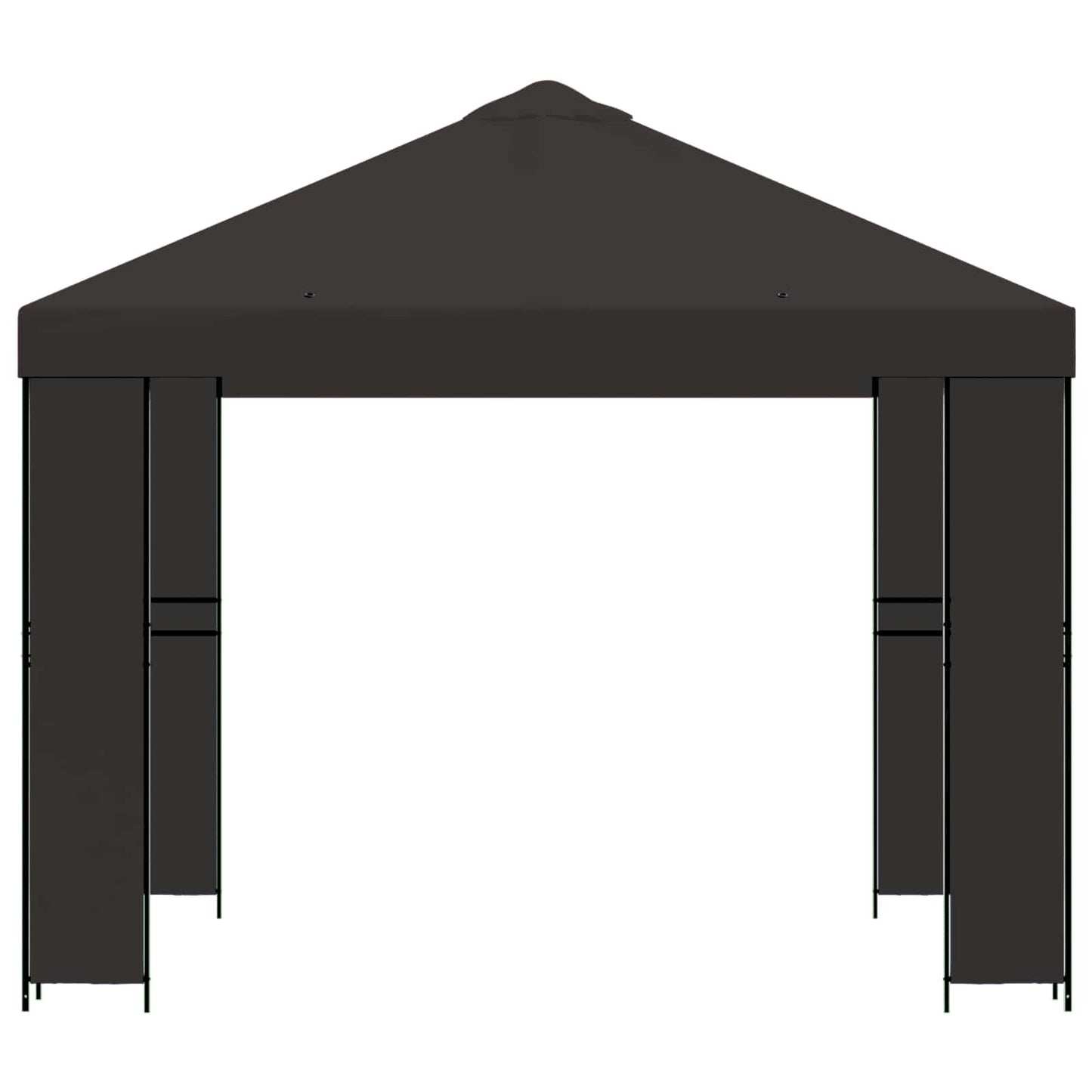 Pavillon 3 x 3 m Antracit Polyester og Stål 190 gsm