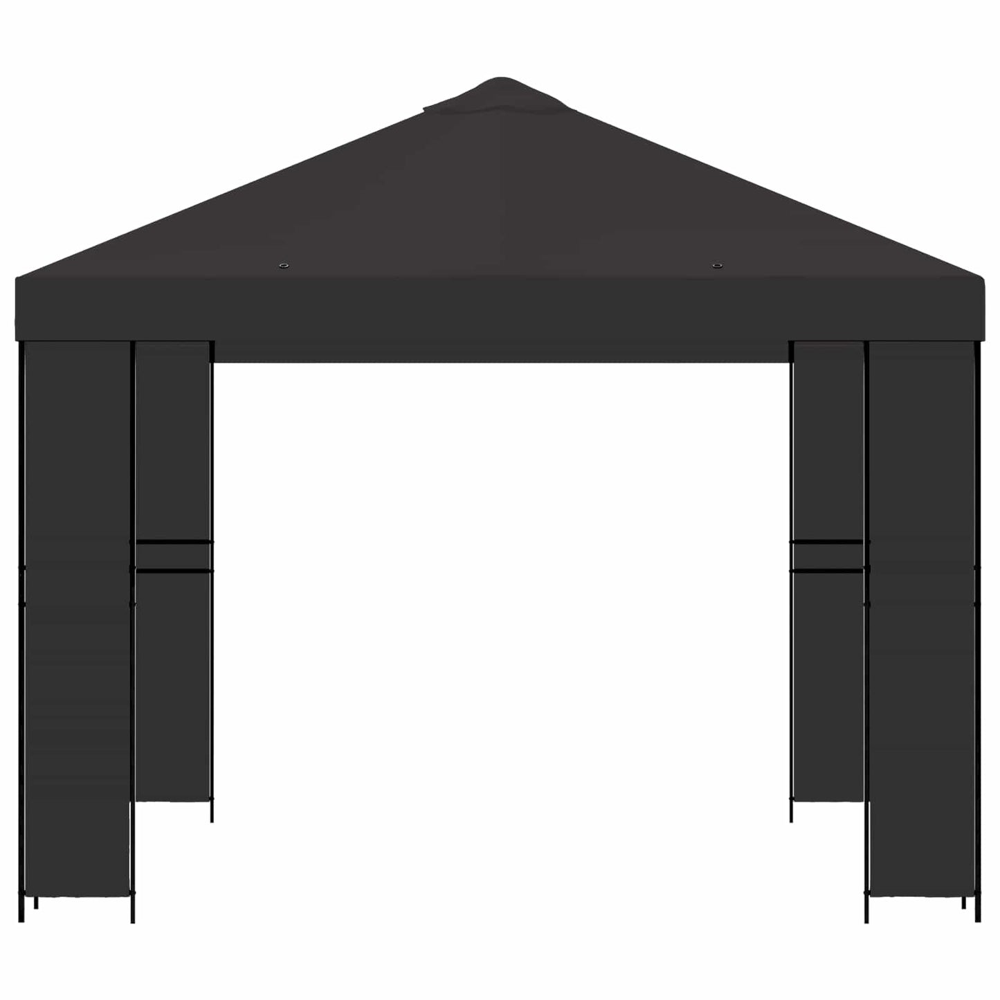 Pavillon 3 x 3 m Antracit Polyester og Stål 190 gsm