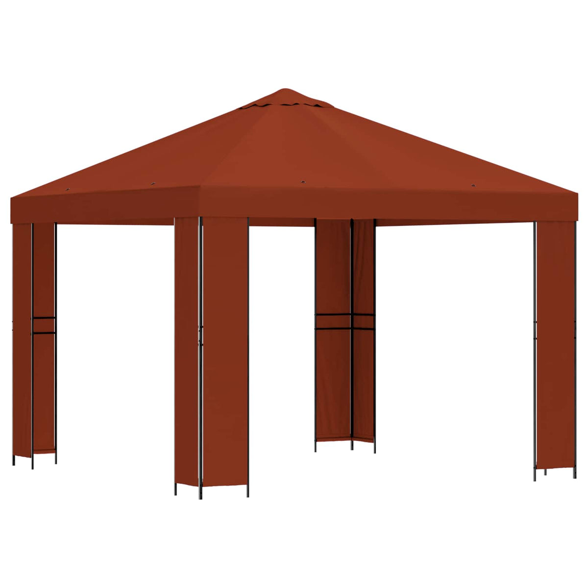 Pavillon 3 x 3 m Terrakotta Polyester og Stål 190 gsm