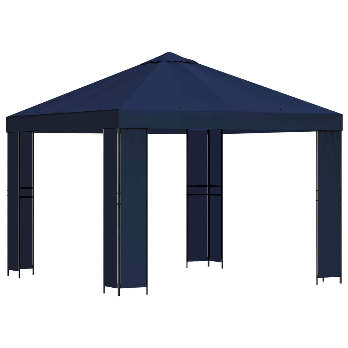 Pavillon 3 x 3 m Blå Polyester og Stål 190 gsm