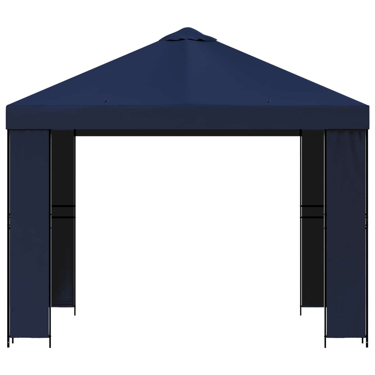 Pavillon 3 x 3 m Blå Polyester og Stål 190 gsm