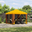 Pavillon 3 x 3 m Gul Polyester og Stål 190 gsm